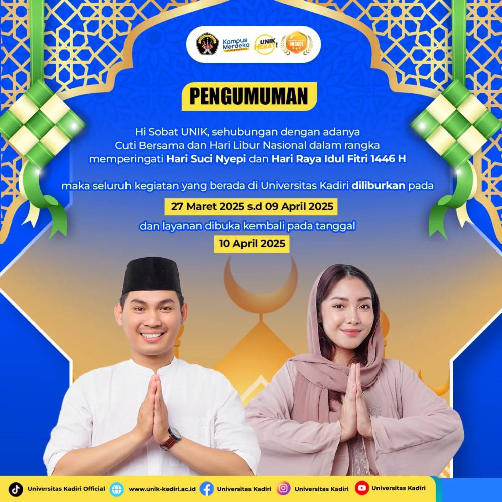 Pengumuman Libur Cuti Bersama dan Hari Raya Universitas Kadiri