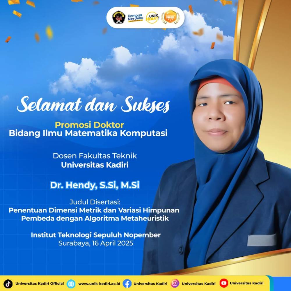 Selamat dan Sukses atas Promosi Doktor Dr. Hendy, S.Si., M.Si dalam Bidang Ilmu Matematika Komputasi