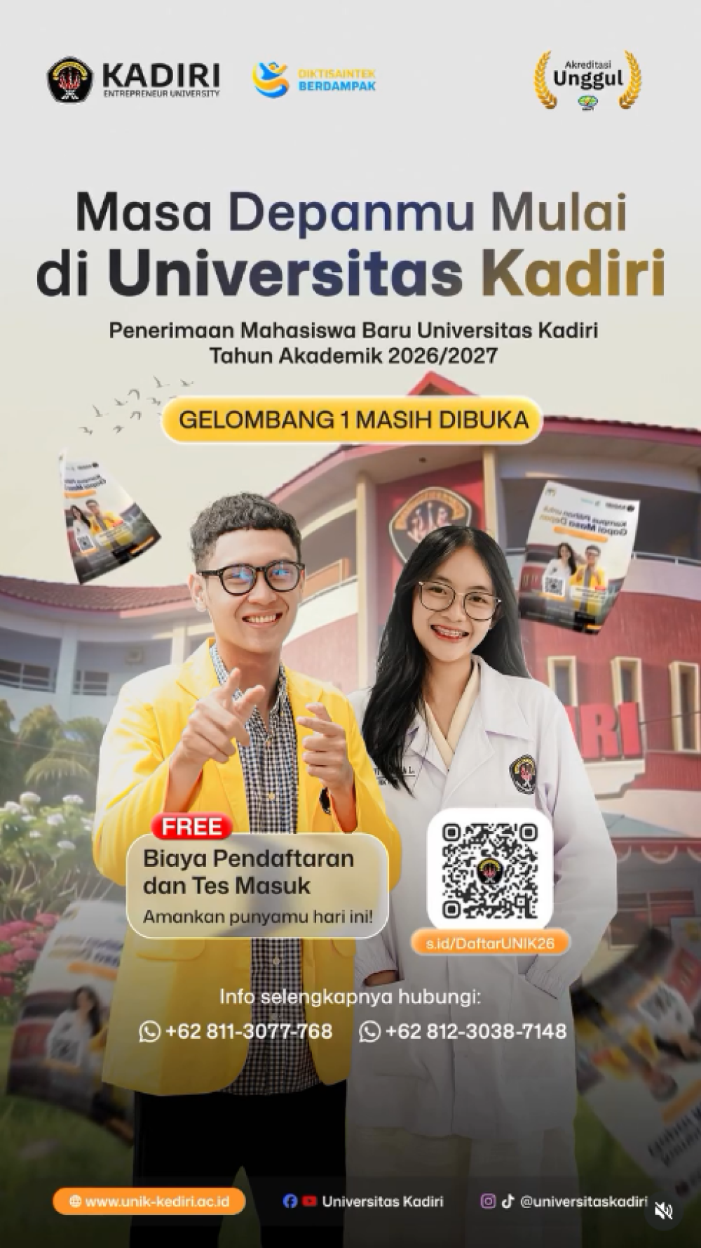 Gelombang I PMB Universitas Kadiri 2026/2027 Masih Dibuka, Manfaatkan Beragam Keuntungan Pendaftaran