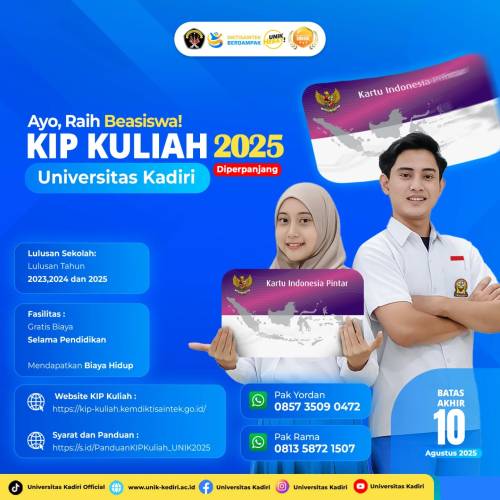 Perpanjangan Pendaftaran Beasiswa KIP Kuliah 2025 di Universitas Kadiri