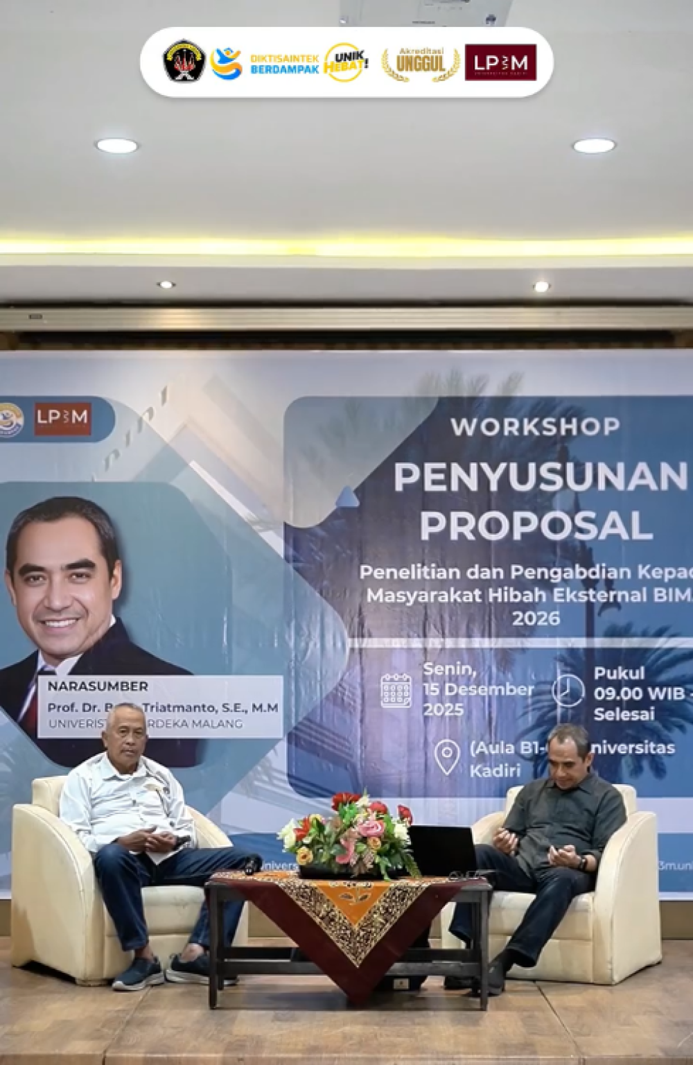 Workshop Penyusunan Proposal Hibah Eksternal BIMA di Universitas Kadiri