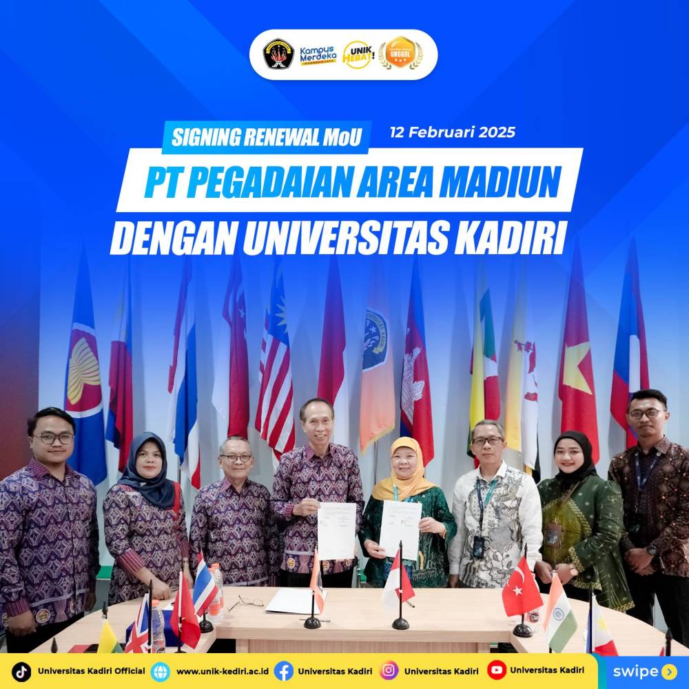 Universitas Kadiri dan PT Pegadaian Area Madiun Perpanjang MoU untuk Kerja Sama Strategis