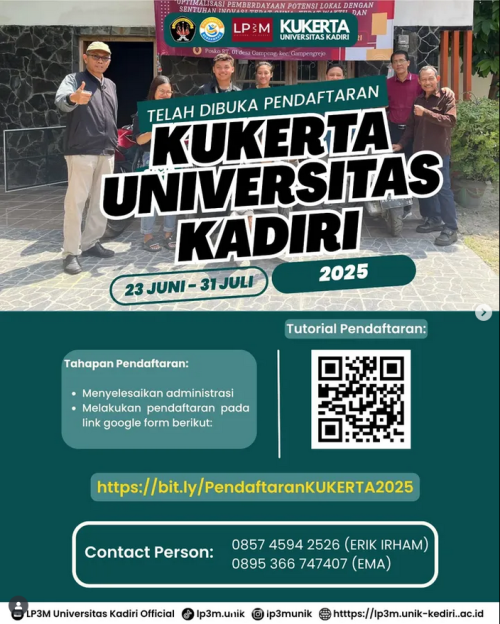 Pendaftaran Kuliah Kerja Nyata (KUKERTA) Universitas Kadiri Tahun 2025 Resmi Dibuka