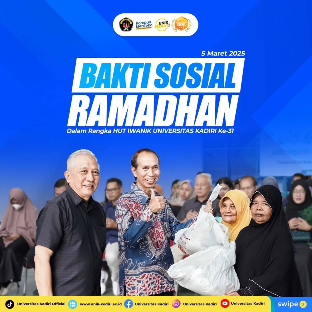 Bakti Sosial Ramadhan dalam Rangka HUT IWANIK Universitas Kadiri ke-31: "Tumbuhkan Kebaikan, Sebar Berkah Ramadhan"