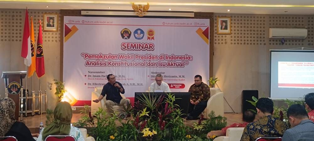 Fakultas Hukum Universitas Kadiri Gelar Seminar Konstitusional: "Pemakzulan Wakil Presiden di Indonesia: Analisis Konstitusional dan Isu Aktual"