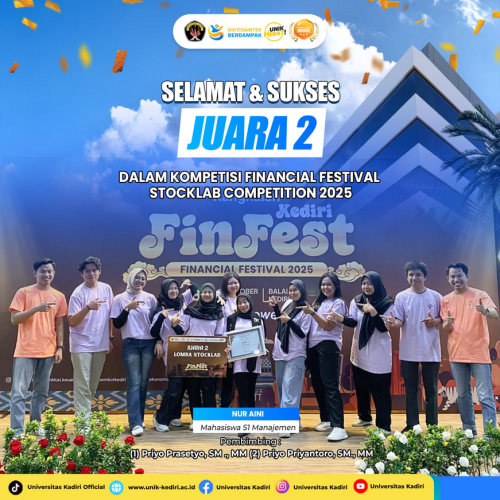 Mahasiswa Universitas Kadiri Raih Juara 2 dalam Financial Festival Stocklab Competition 2025