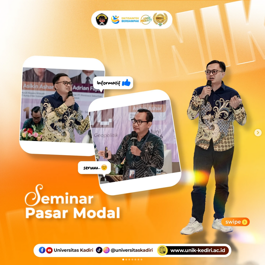 Universitas Kadiri Gelar Seminar Pasar Modal untuk Meningkatkan Literasi Investasi Sivitas Akademika