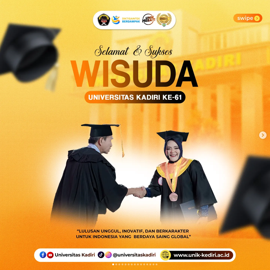Universitas Kadiri Kukuhkan 770 Lulusan, Perkuat Inovasi dan Daya Saing Global
